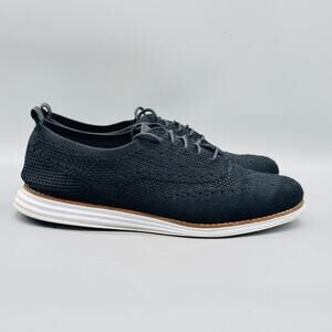 Cole Haan Shoes Womens 9 Black Knit OriginalGrand Stitchlite Wingtip Oxford